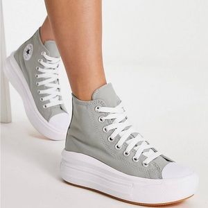 CONVERSE Chuck Taylor All Star Move Womens Grey Platform High Top Shoes